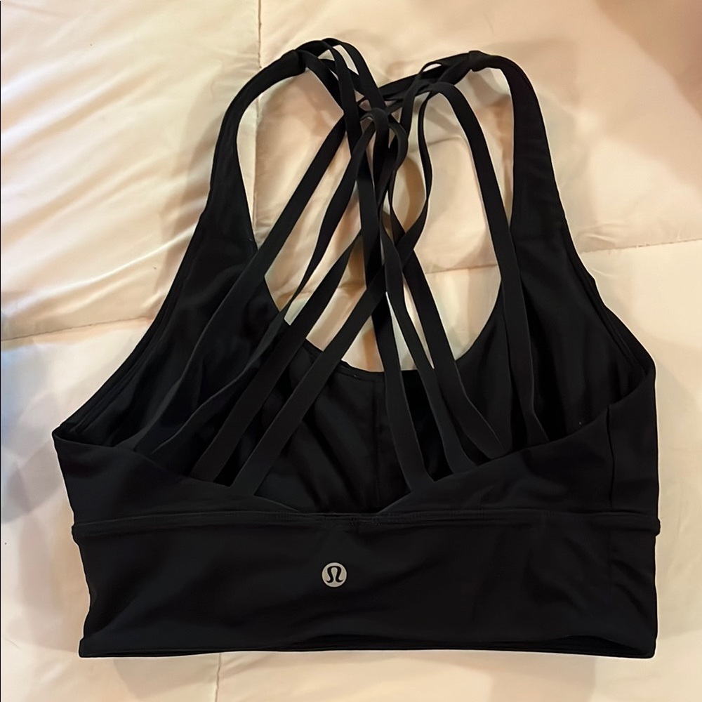 Lululemon Black Strappy Sports Bra